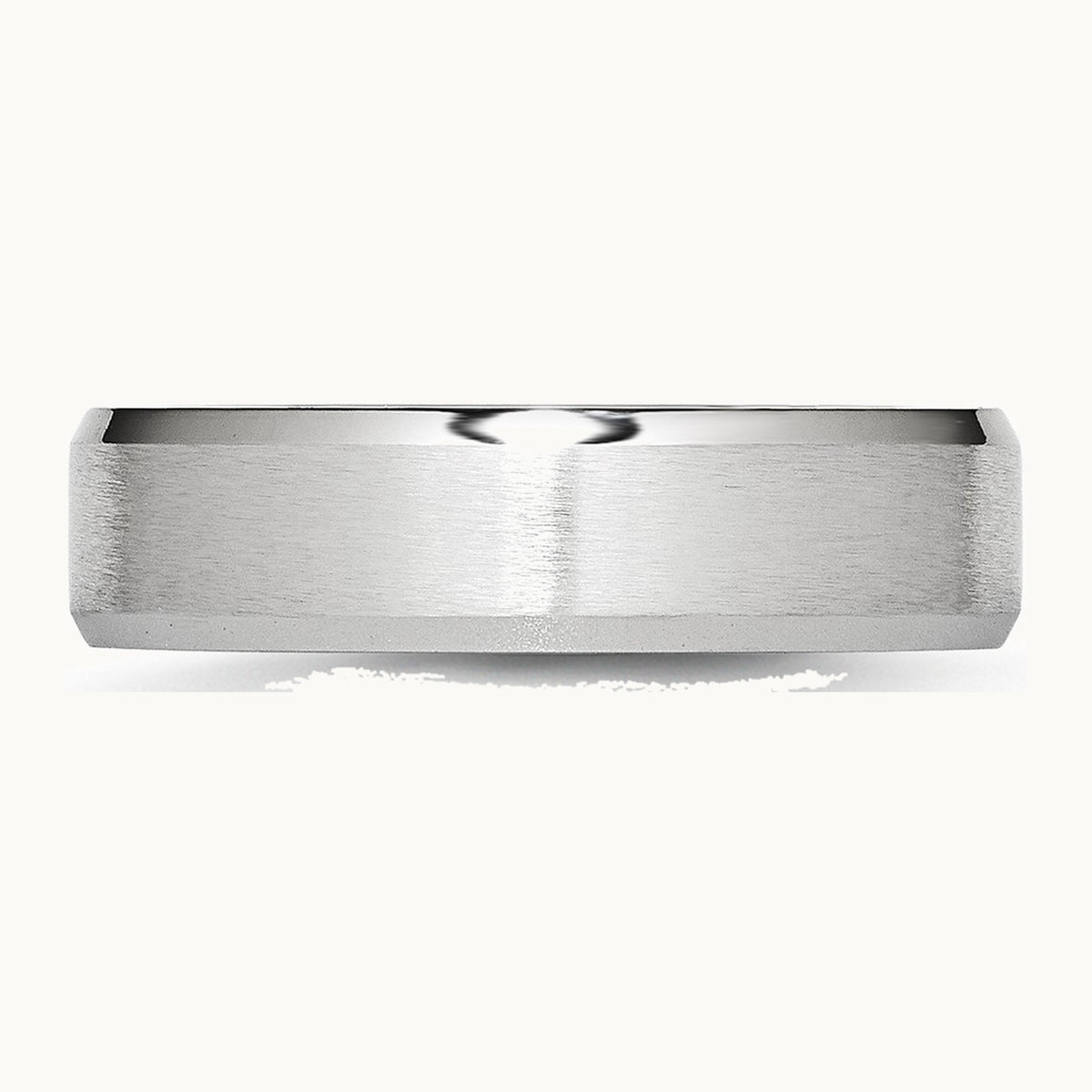 Cobalt Satin and Polished Beveled Edge Band — 6mm
