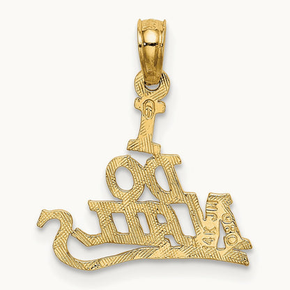 I DO NAILS Charm, 14K