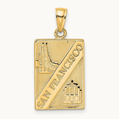 SAN FRANCISCO Reversible Charm, 14K