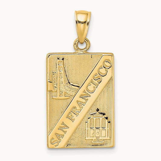 SAN FRANCISCO Reversible Charm, 14K