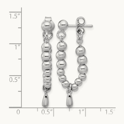 RH-plated Ball Dangle Post Earrings, Sterling Silver — Leslie's