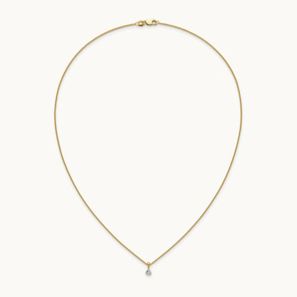 Solitaire Pendant Necklace, 1/5-1 ct Lab-Grown Diamond — 14K Yellow Gold