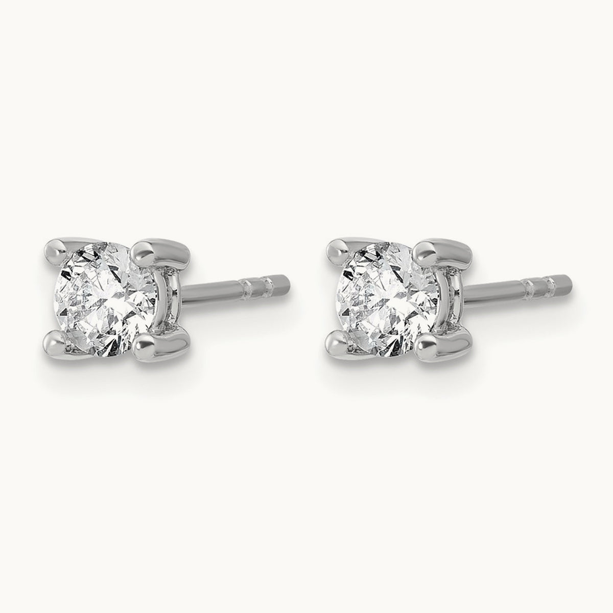 Round Heavyweight Stud Earrings, 0.10-7.00 ct tw Lab-Grown Diamond — 5/8 ct, 14K White Gold