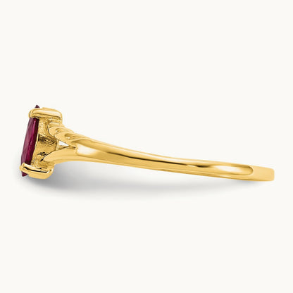 Ruby Birthstone Ring, 14K