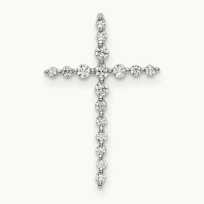 Cross Chain Slide Pendant, 0.15 ct tw Lab-Grown Diamond