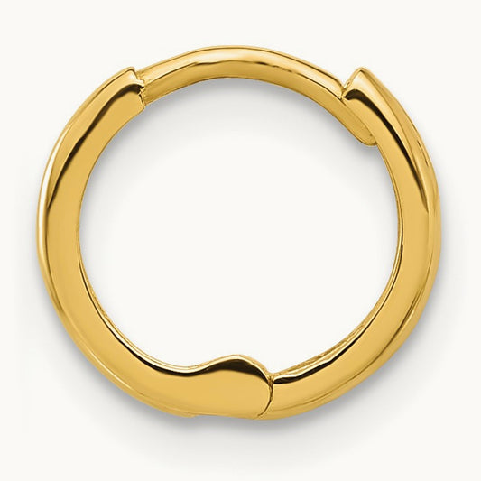 Single Polished Hinged Huggie Hoop Earring — 1.45x11mm