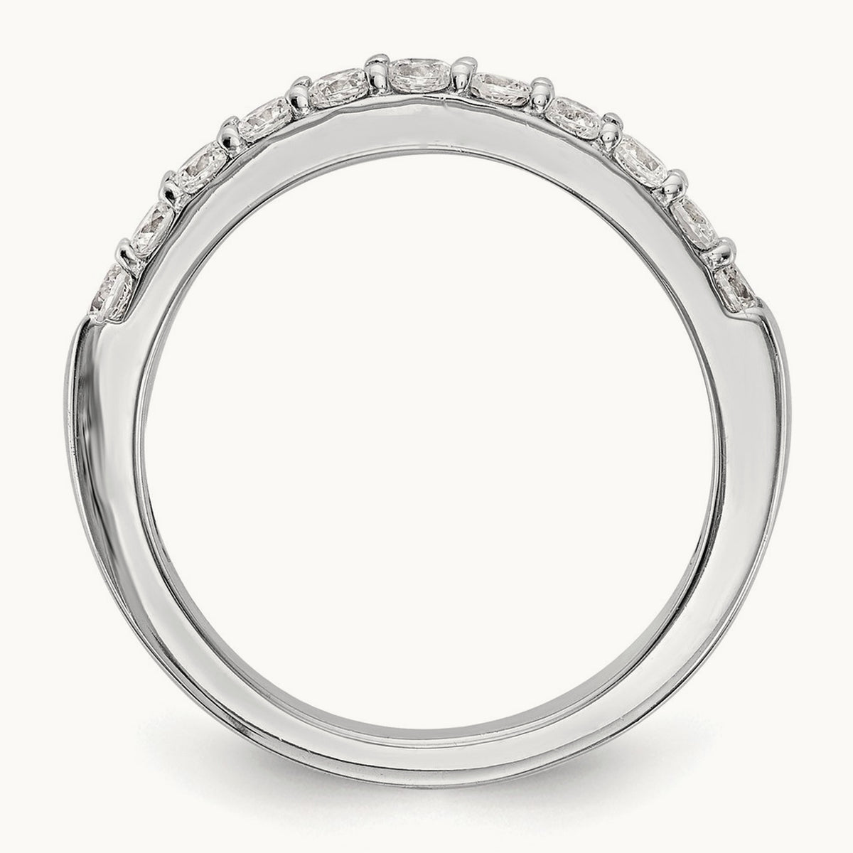 Diamond Wedding Band, 14K White Gold