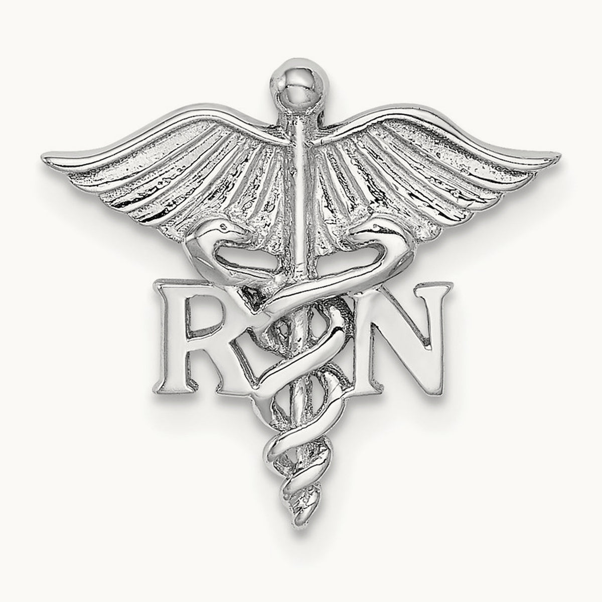 Polished RN Medical Chain Slide, 14K White