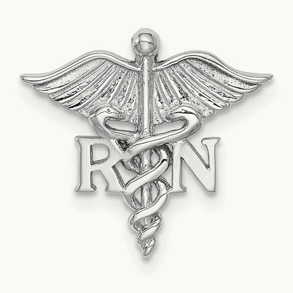 Polished RN Medical Chain Slide, 14K White