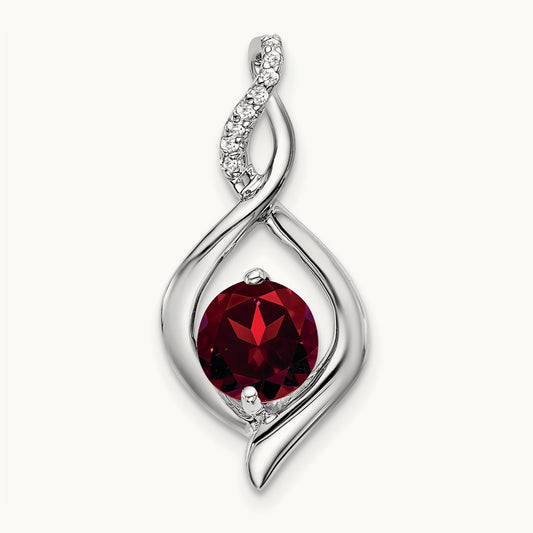Garnet and Diamond Pendant — photo set