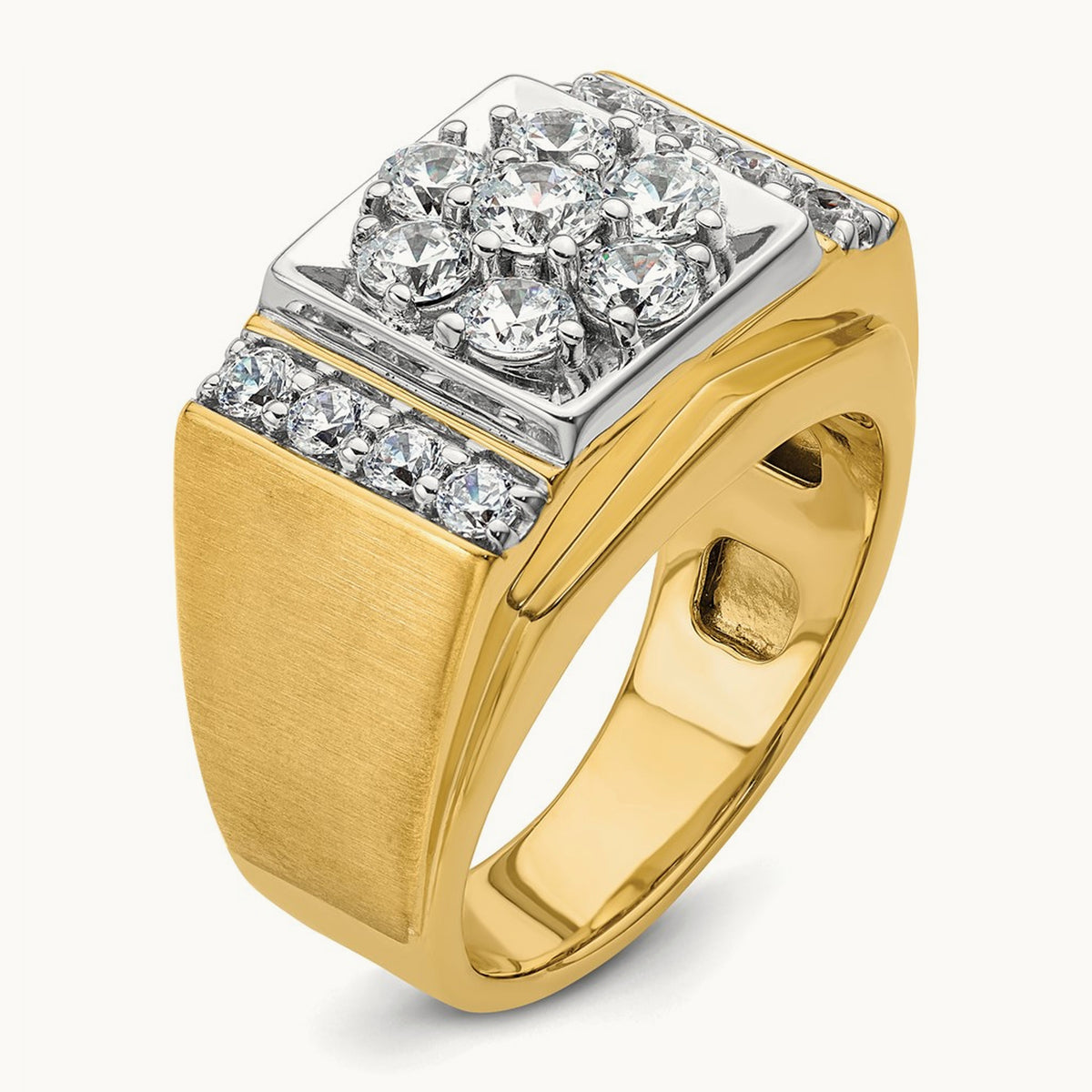 Men's Cluster Ring, 1.75 ct tw Lab-Grown Diamond