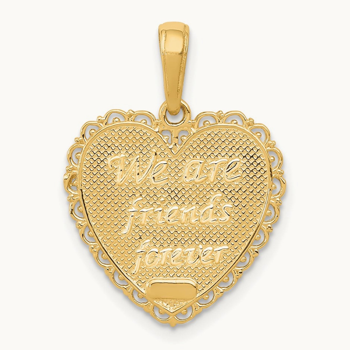 Reversible FOR MY SISTER-FRIENDS FOREVER Pendant, 14K