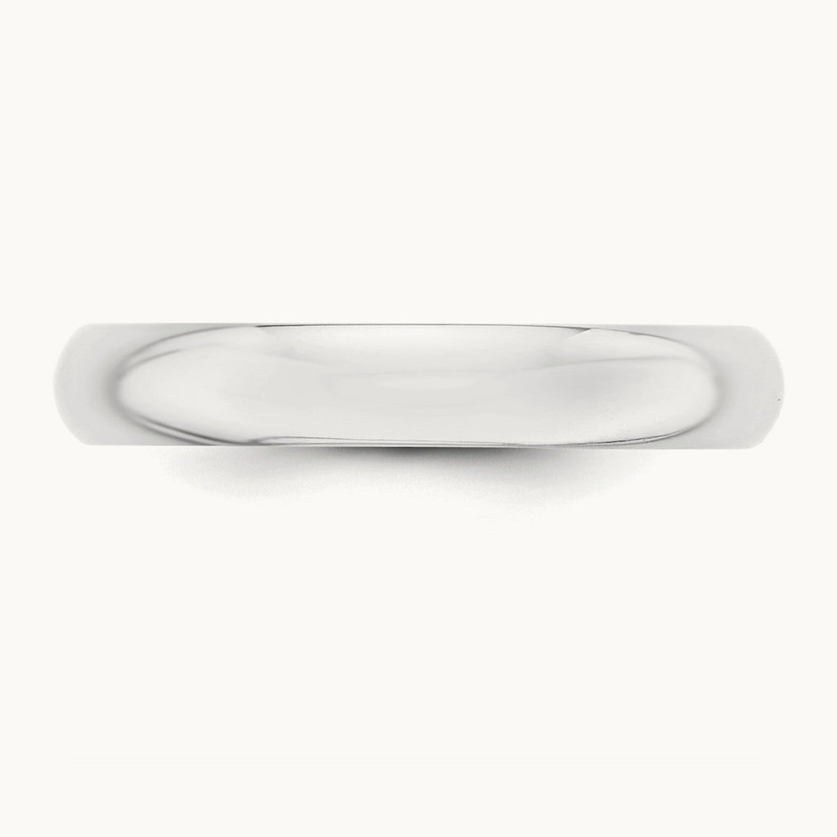Half-Round Wedding Band — Platinum, 4mm