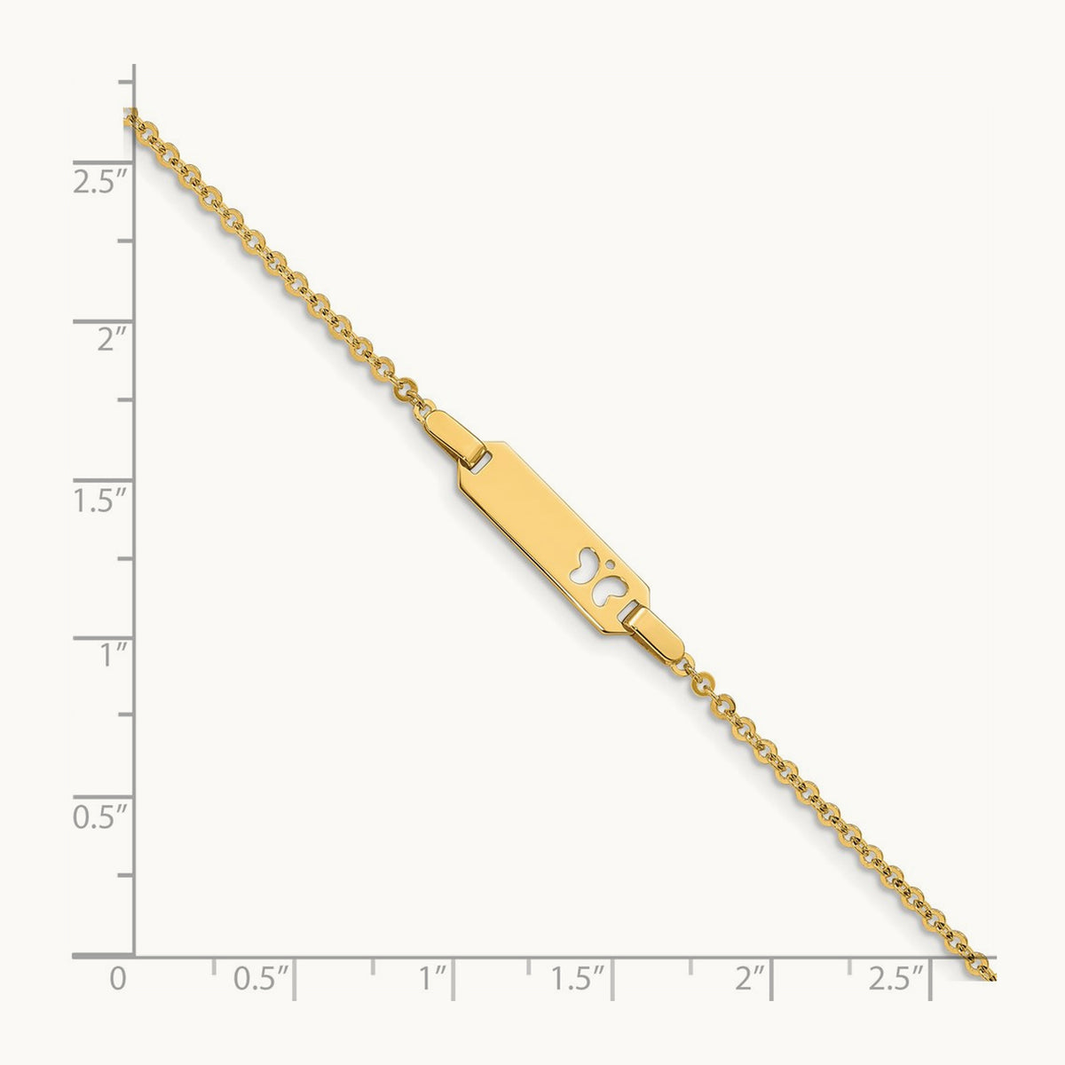 Children's Butterfly ID Bracelet, 14K