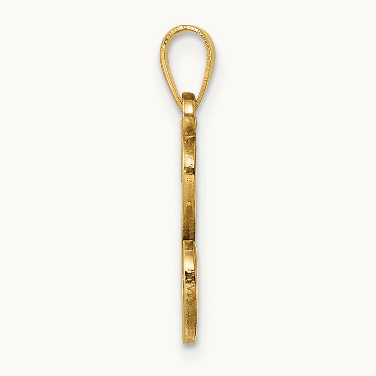 Script Letter S Initial Pendant, 14K Yellow Gold