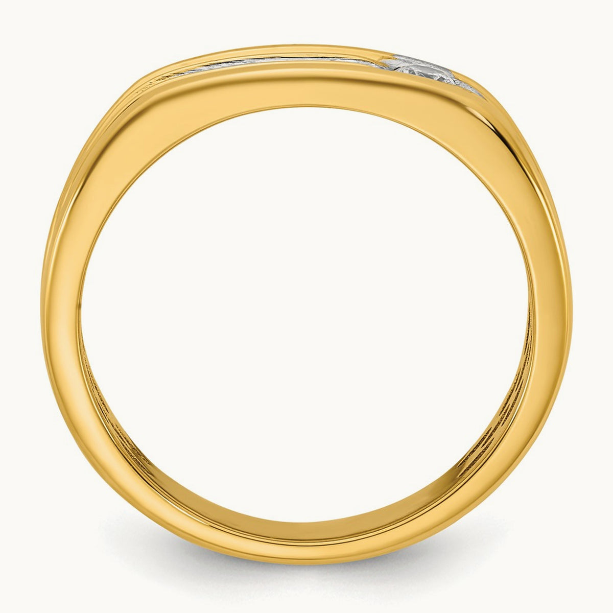 Setting: with White Rhodium IB Goodman Men's Diamond Ring Mounting, 14K Gold — 14K Yellow Gold