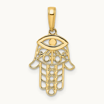 & D/C Evil Eye Hamsa Pendant — 25.18mm