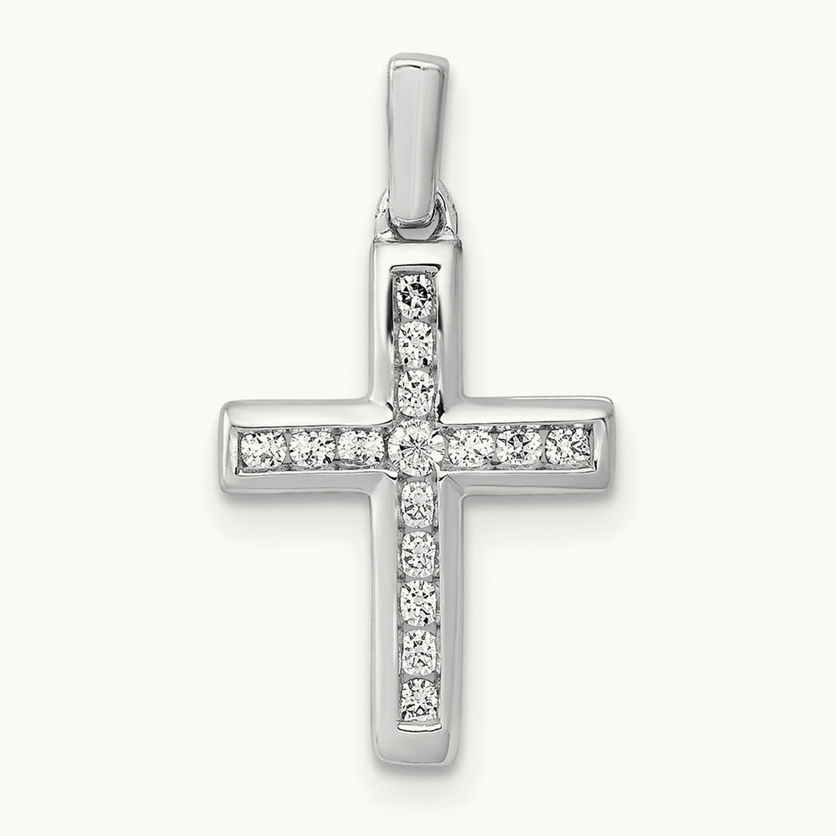 1/6ct. Diamond Latin Cross Pendant — photo set