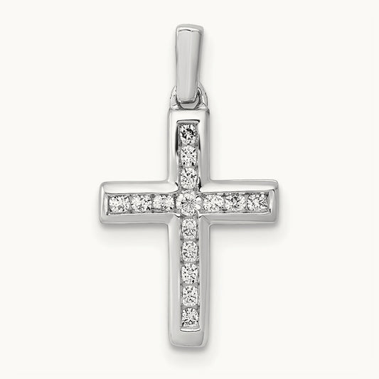 1/6ct. Diamond Latin Cross Pendant — photo set