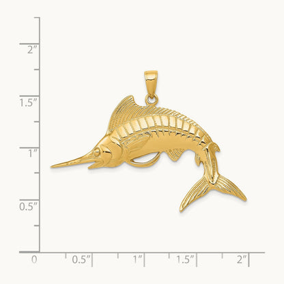 Marlin Pendant, 14K