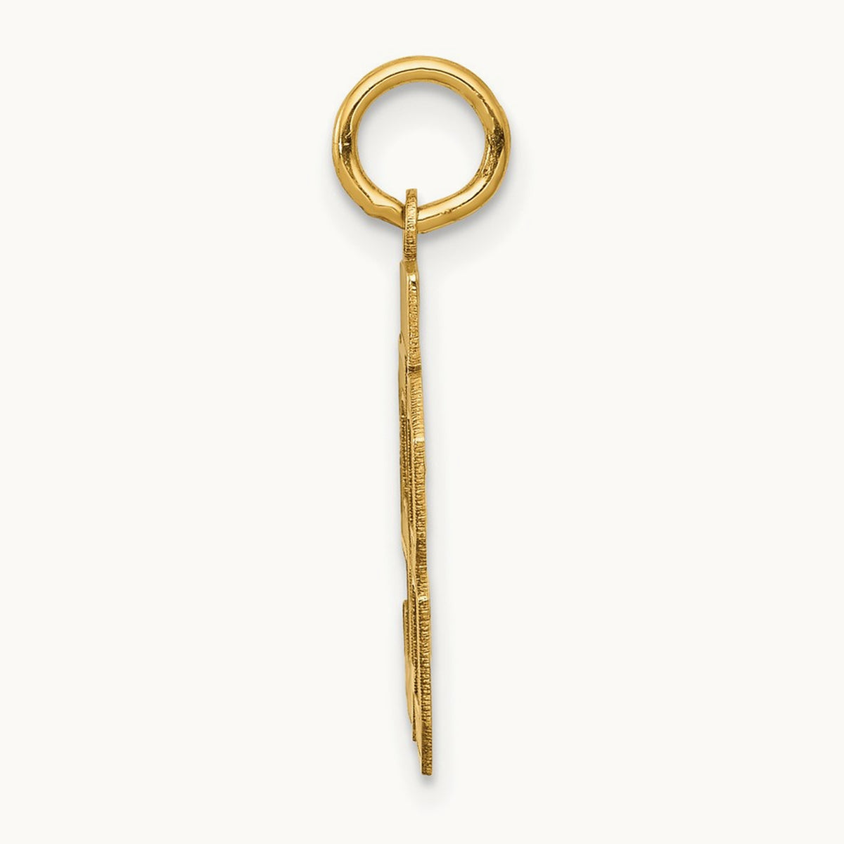 Small Satin Number 58 Charm, 14K