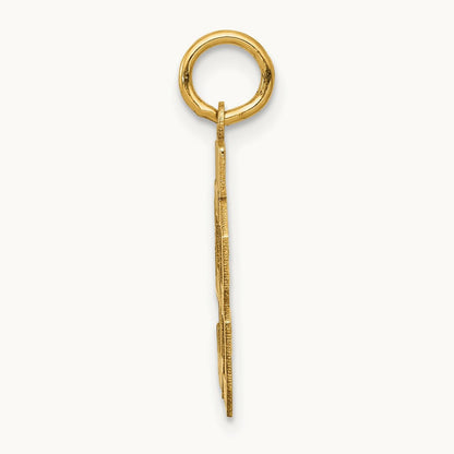 Small Satin Number 58 Charm, 14K
