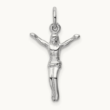 Jesus Charm, 14K White Gold