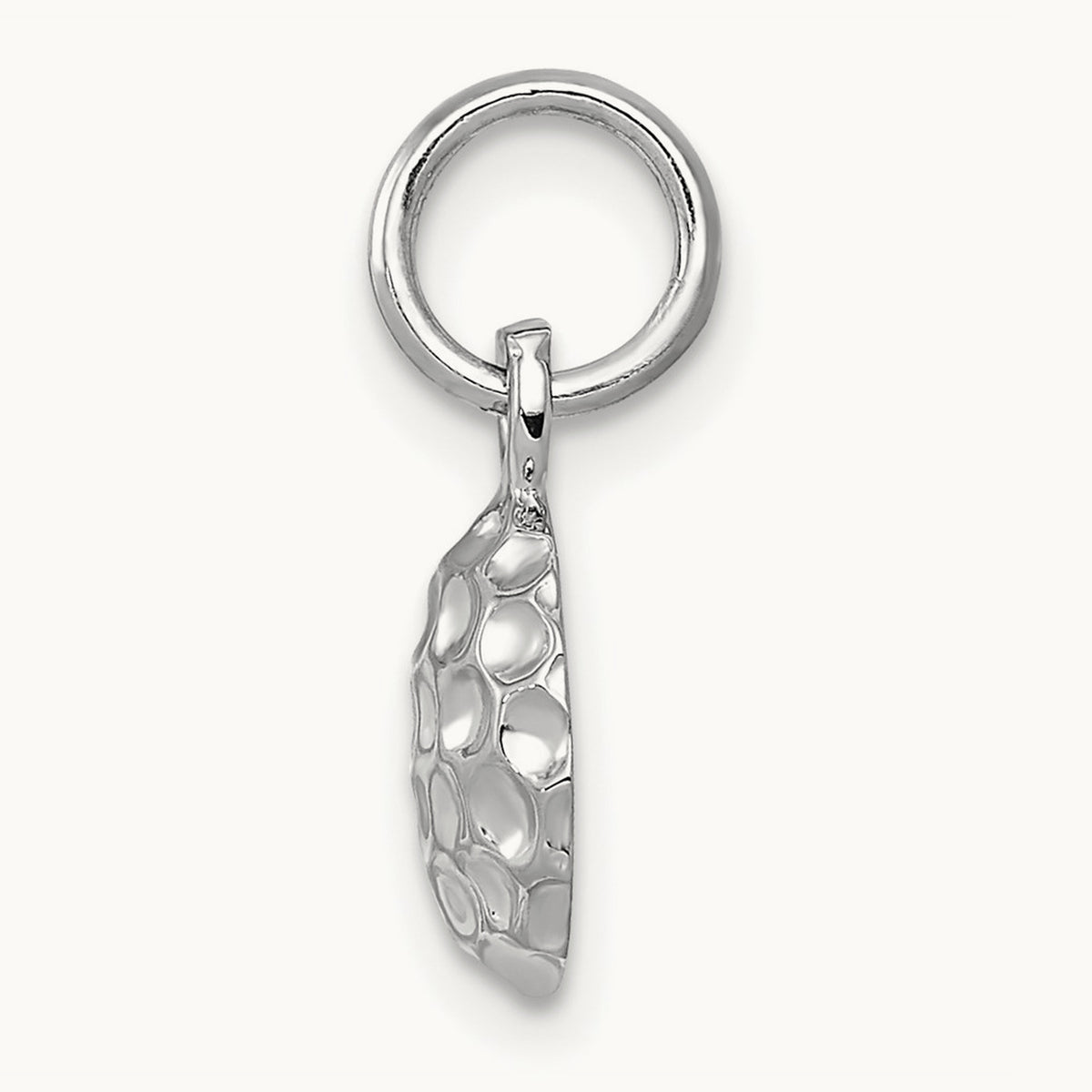 Golf Ball Charm — 14K White Gold