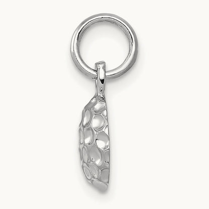 Golf Ball Charm — 14K White Gold