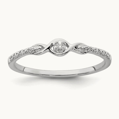 Polished Fancy Diamond Ring, 14K White Gold