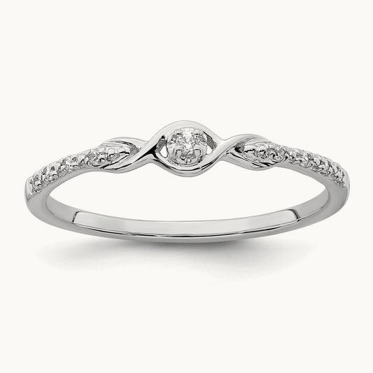 Polished Fancy Diamond Ring, 14K White Gold