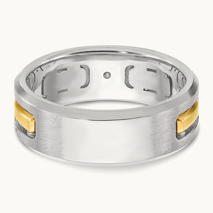 3 Stone Men's Ring, 0.15 ct tw Lab-Grown Diamond
