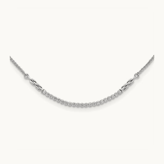 Adjustable Tennis Style Bolo Necklace, 0.50 ct tw Lab-Grown Diamond