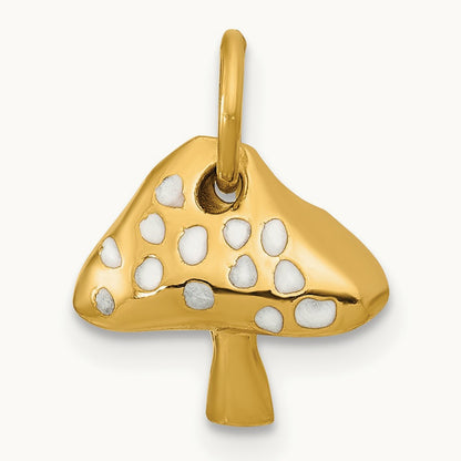 Curvy Toadstool Charm, 14K Yellow Gold