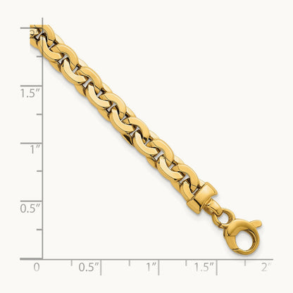 Polished Fancy Link 7.5 Inch Bracelet, 5.75mm, 14K