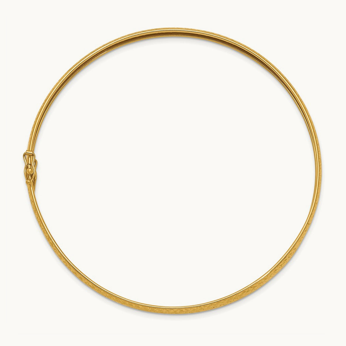 Polished Diamond-cut Flexible Bangle — 8mm