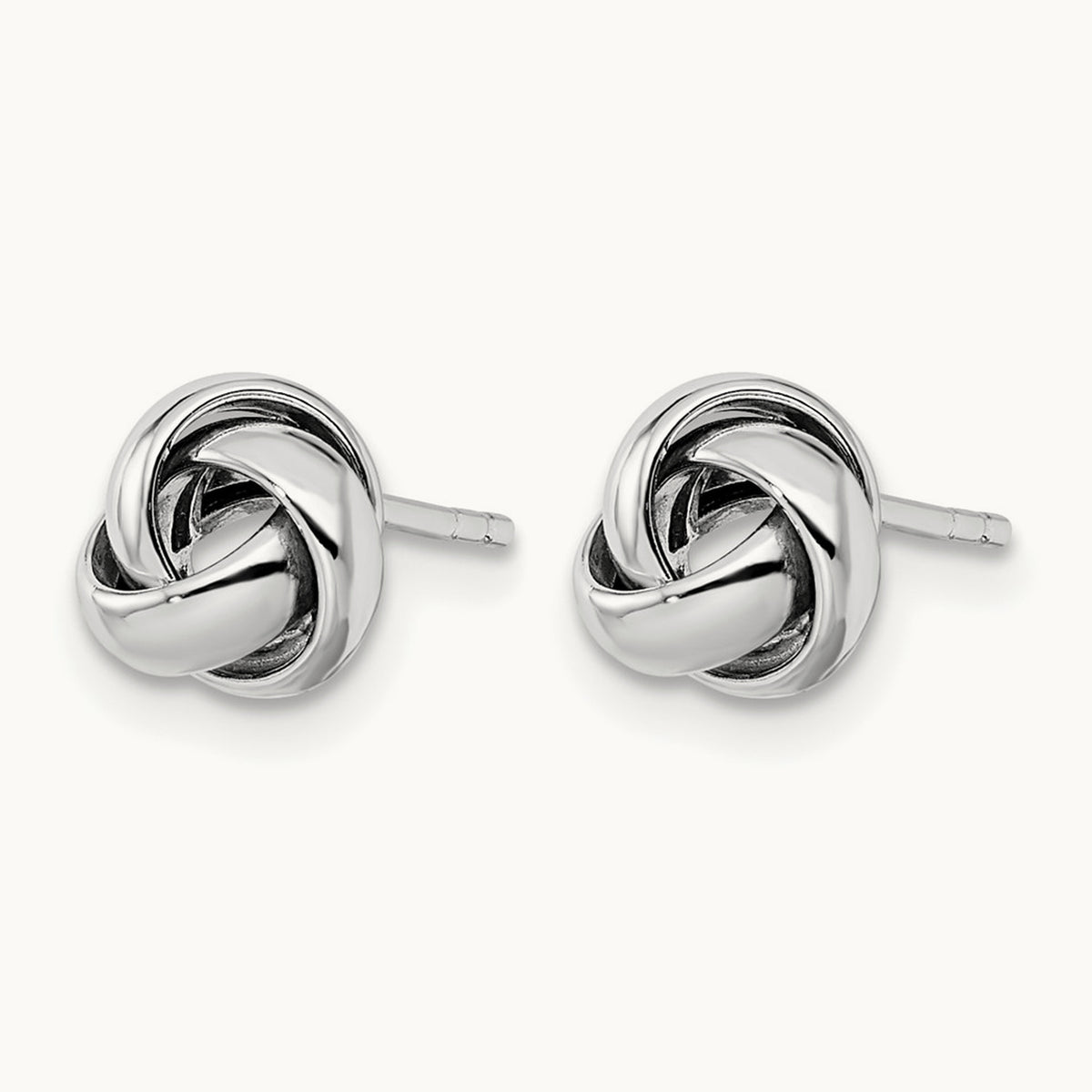 Polished Post Earrings — Leslie's — 14K White Gold