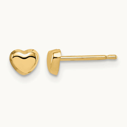 Madi K Heart Post Earrings, 14K
