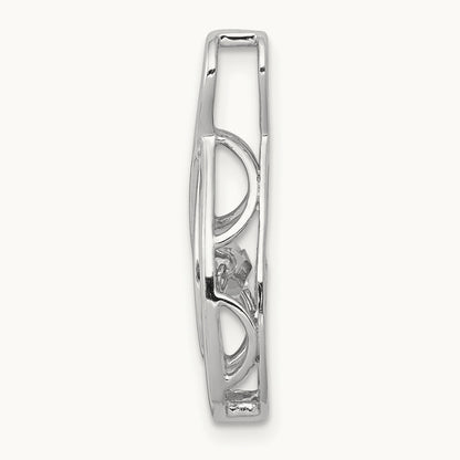 1/4ct. Moving Diamond Infinity Slide Pendant, 14K White Gold