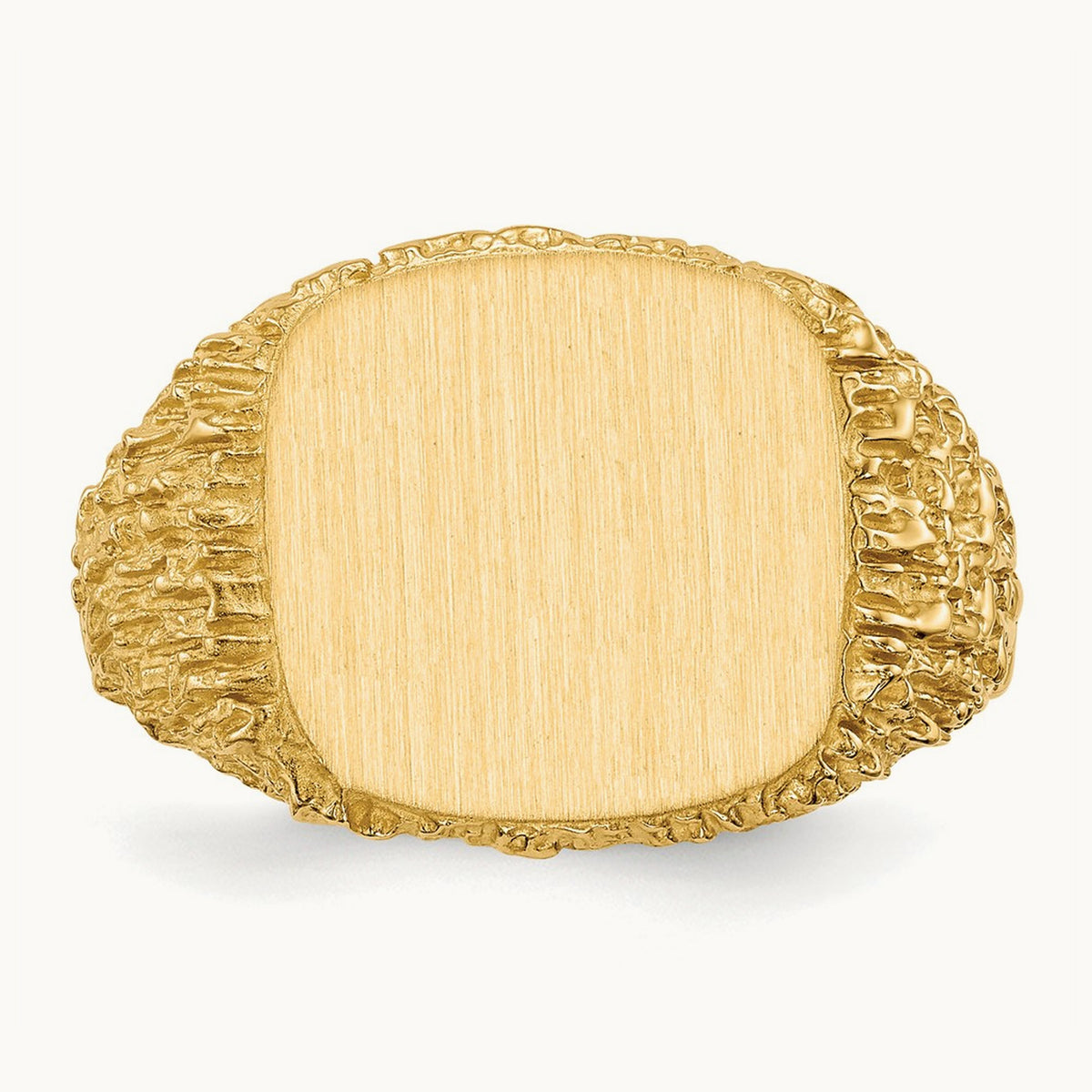 Open Back Mens Signet Ring — photo set