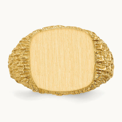 Open Back Mens Signet Ring — photo set