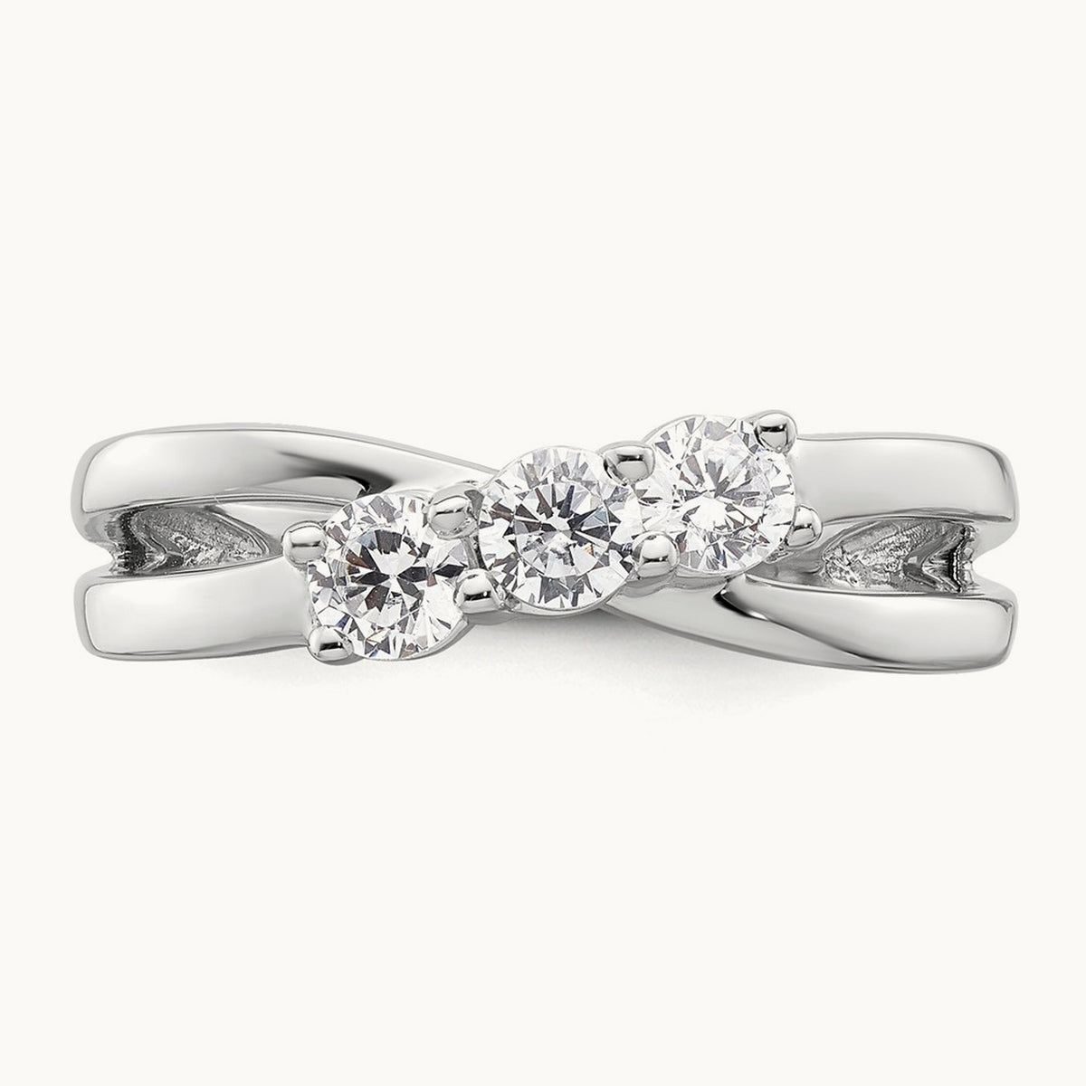 3 Stone Engagement Ring, 0.50 ct tw Lab-Grown Diamond