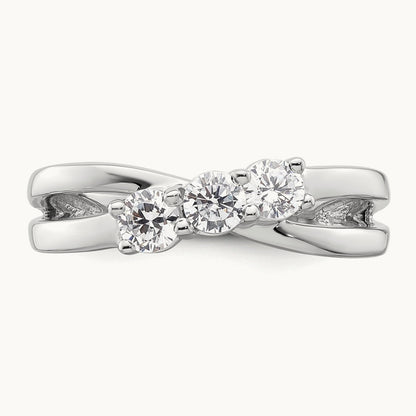 3 Stone Engagement Ring, 0.50 ct tw Lab-Grown Diamond