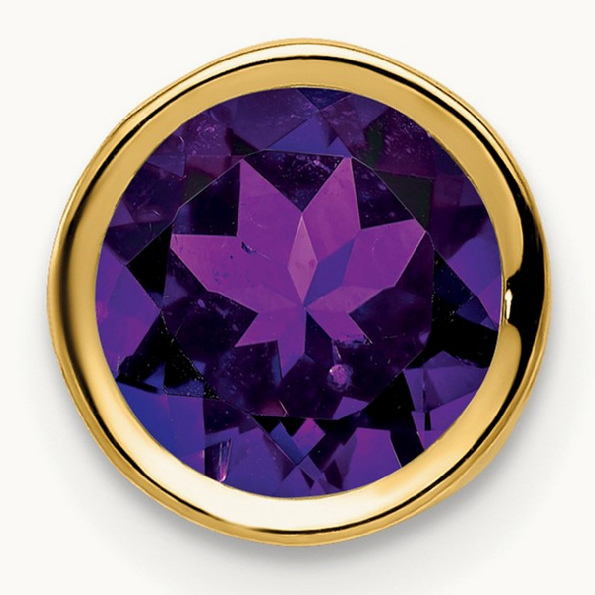 Amethyst Bezel Pendant — 7mm