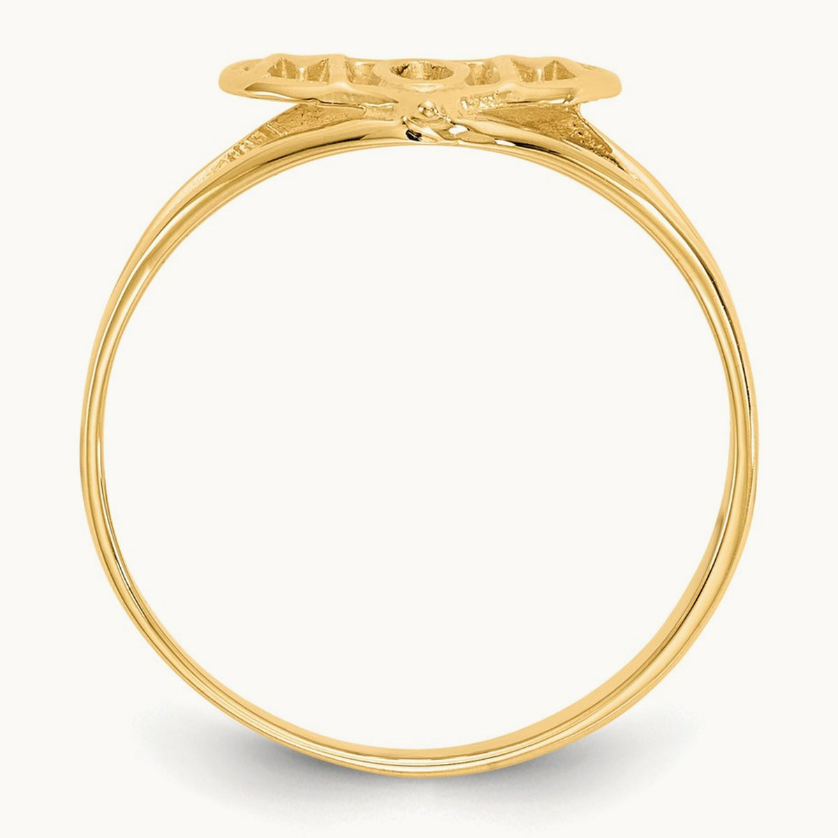 Polished Mom Heart Ring, 14K