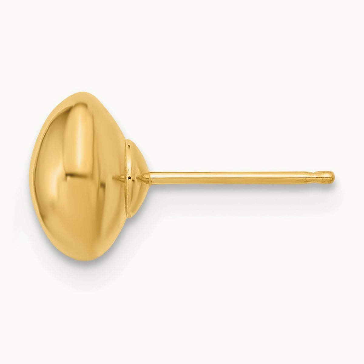 Single 14k Polished Button Post Earring