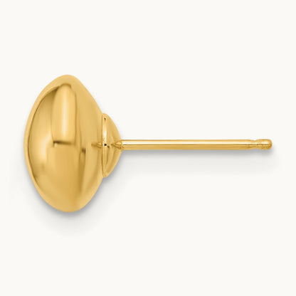 Single 14k Polished Button Post Earring