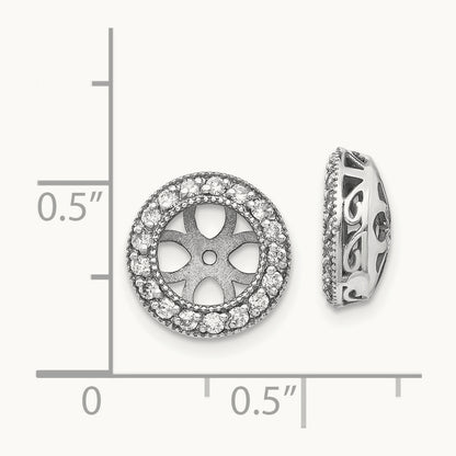 AAA Diamond Earring Jacket, 14K White Gold