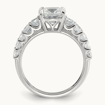 Cushion Engagement Ring, 3.25 ct tw Lab-Grown Diamond — 14K White Gold