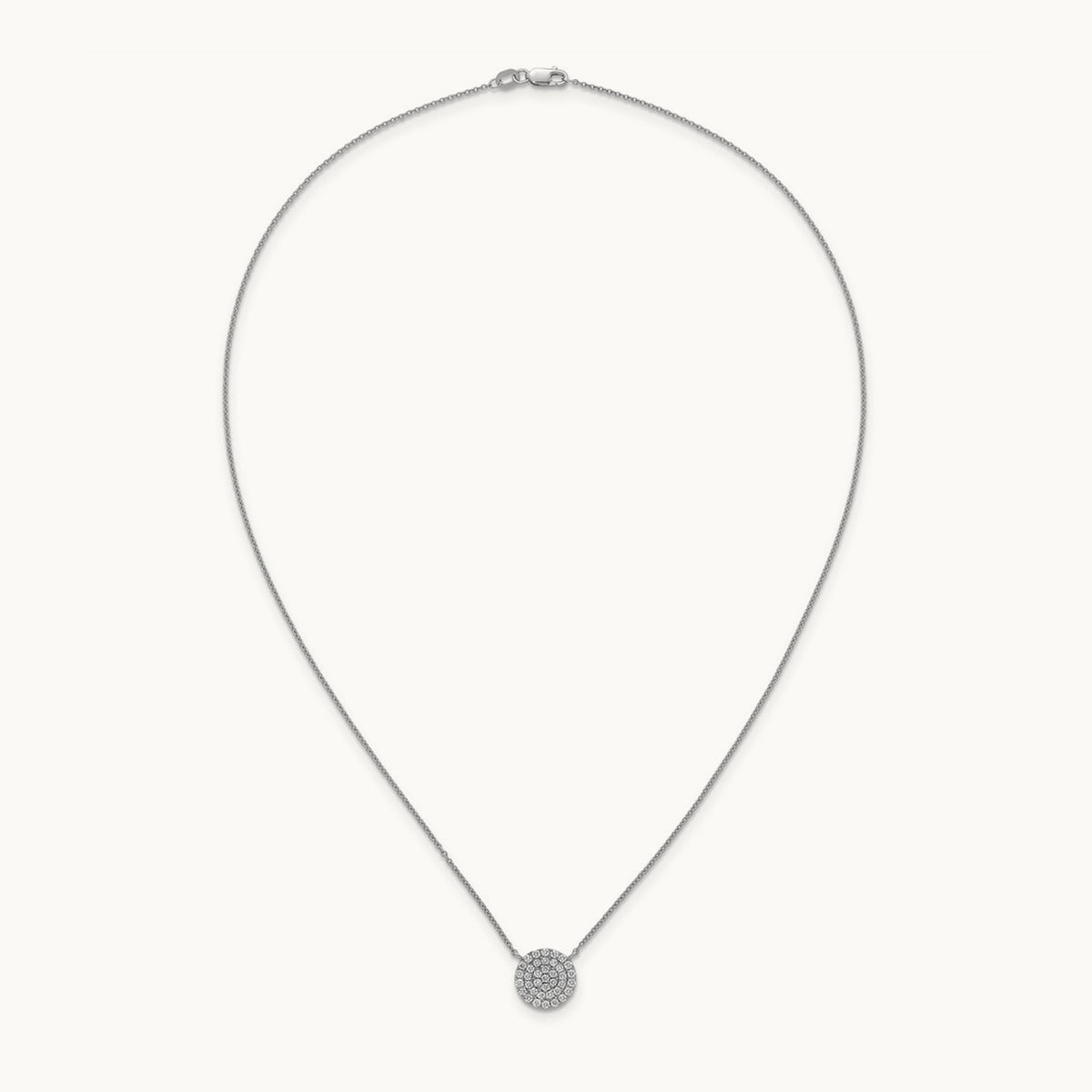 Round Cluster Necklace, 0.50-1.00 ct tw Lab-Grown Diamond